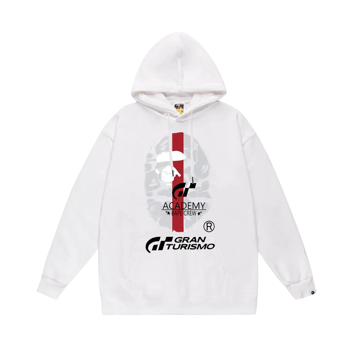 A Bathing Ape A Bathing Ape BAPE STA White Academy Hoodie White - 1