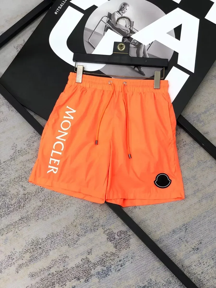 Moncler Moncler Orange Logo Print Shorts Orange