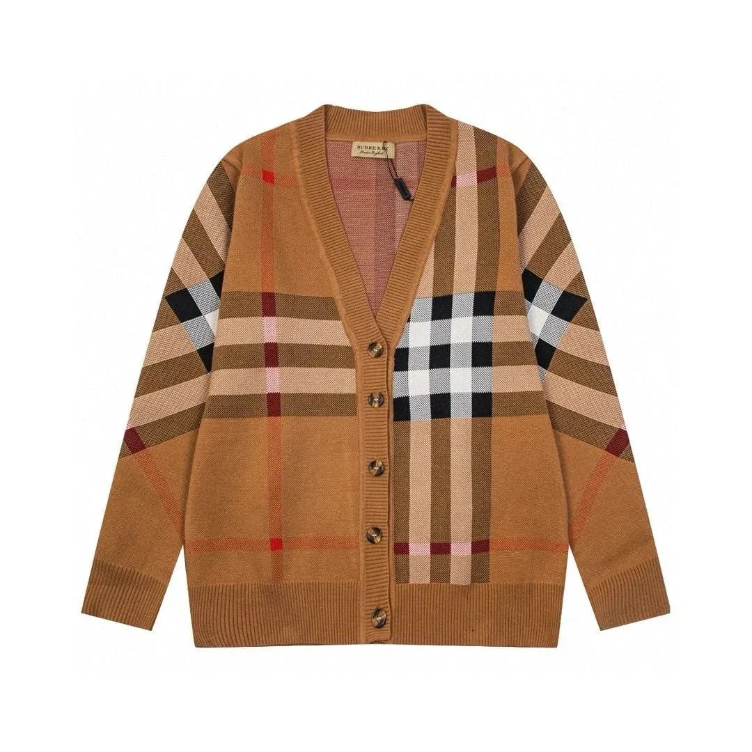 Burberry Burberry Nova Check Cardigan Camel Brown - 1