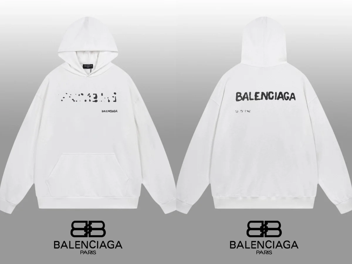 Balenciaga Balenciaga White 'BALENCIAGA' Hoodie White - 1