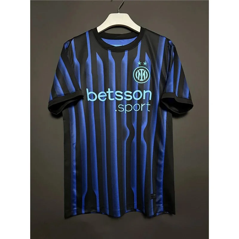 Other Inter Milan 25-26 Home Jersey Black & Blue Striped Football Shirt Blue - 1