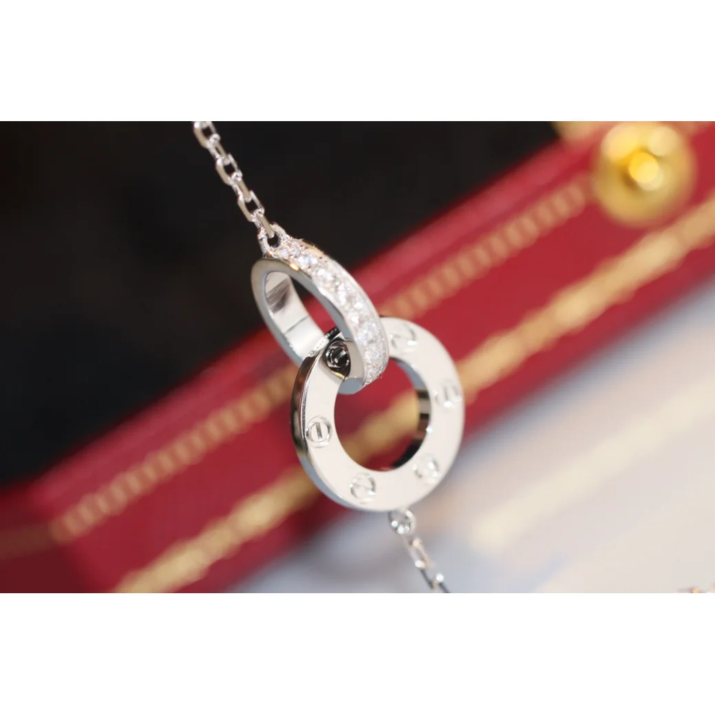 Cartier Cartier Love White Gold Diamond Necklace White - 1