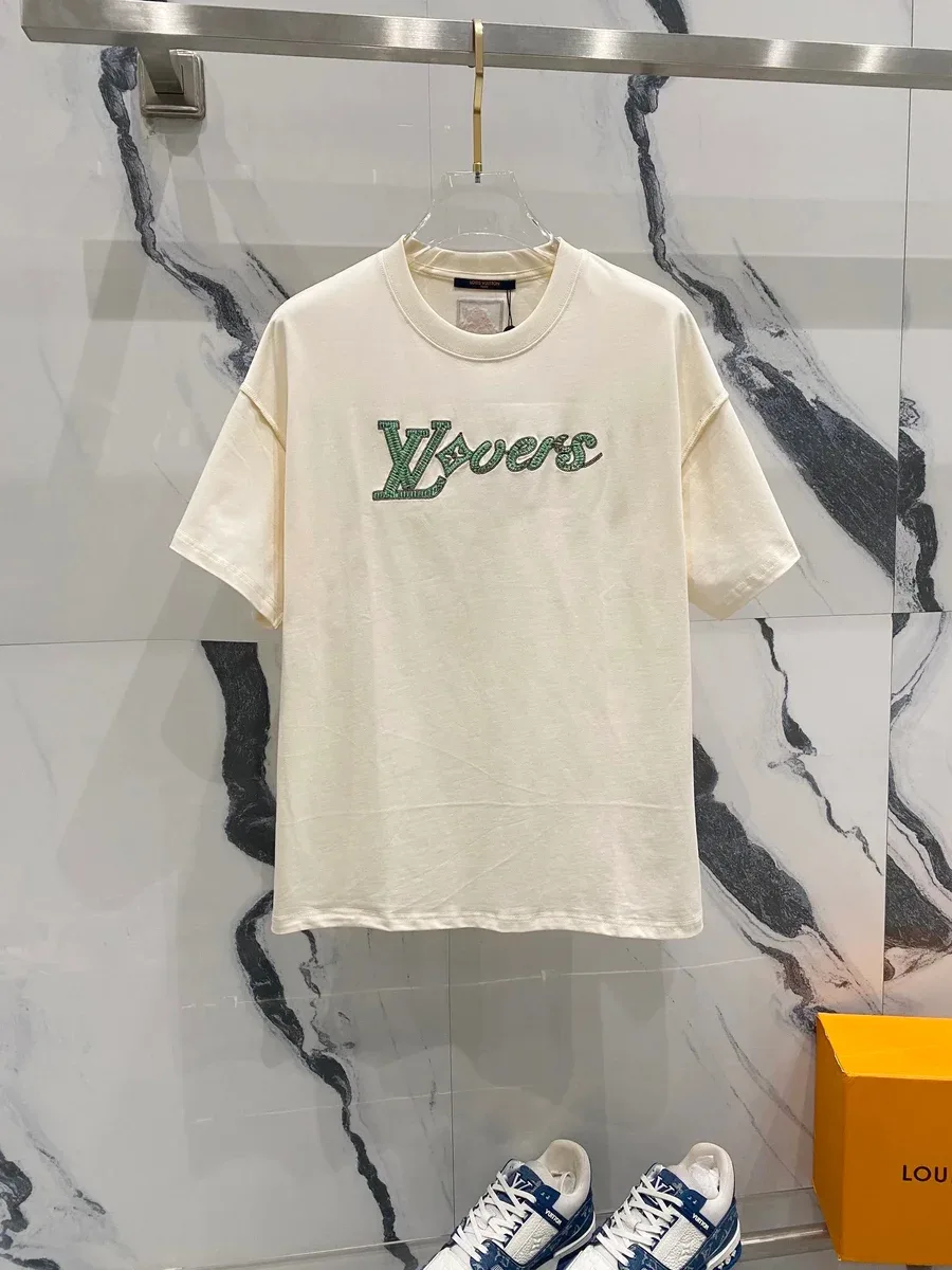 Louis Vuitton Louis Vuitton T-Shirt Cream/Green Logo Cream