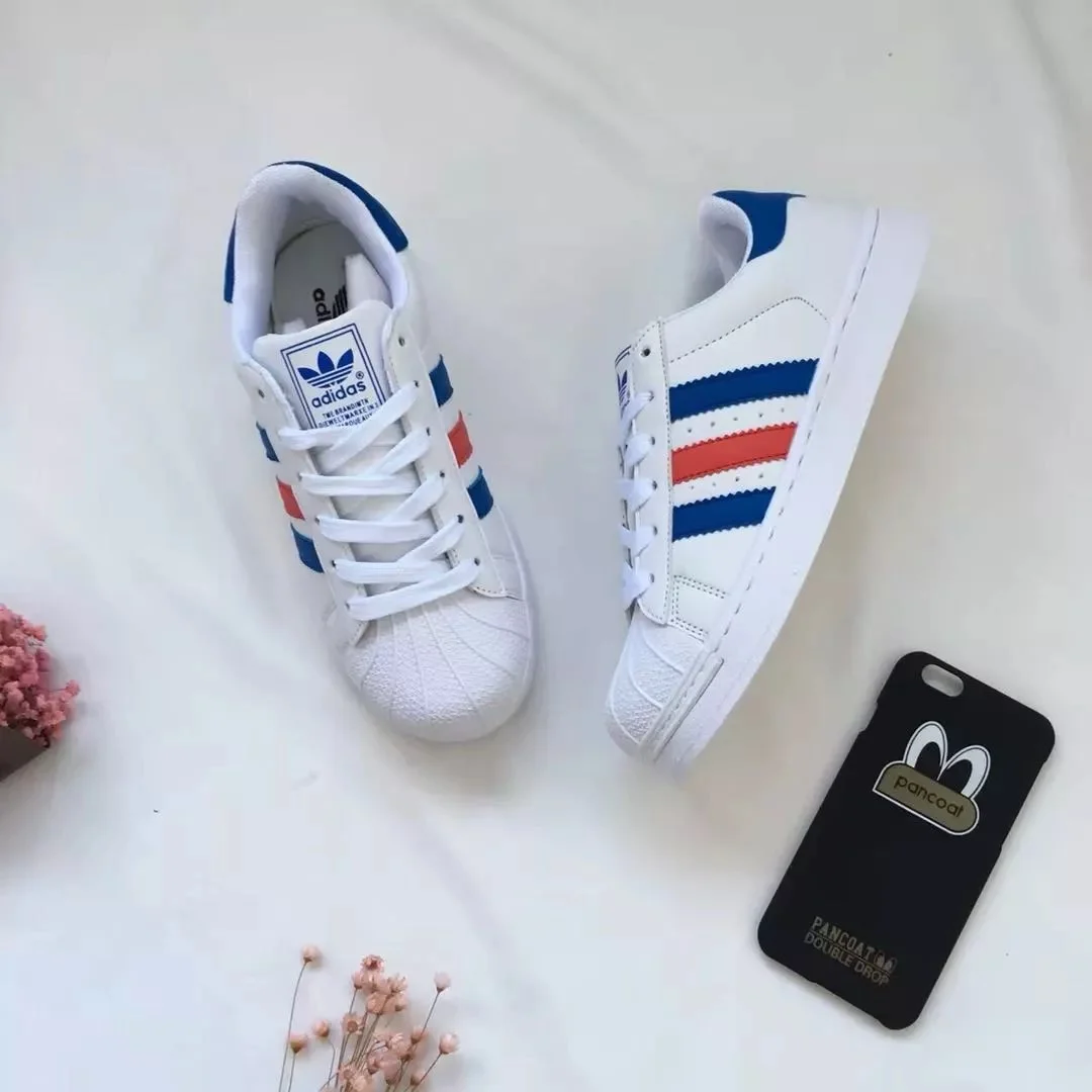 Adidas Adidas Superstar White Blue Red Sneakers White