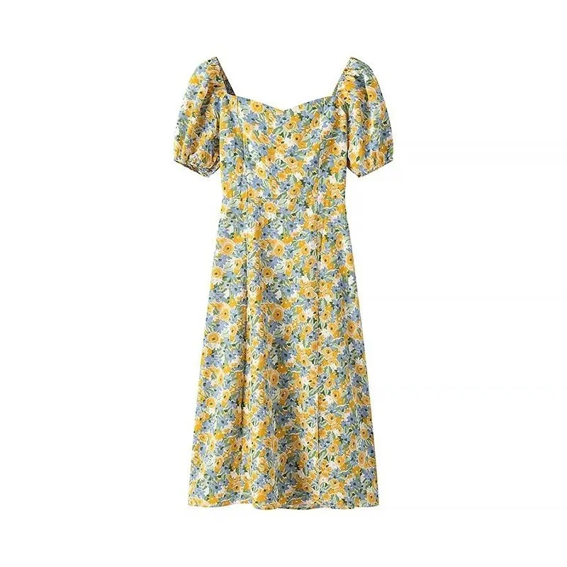 Other Floral Print Midi Dress Casual Multicolor - 1