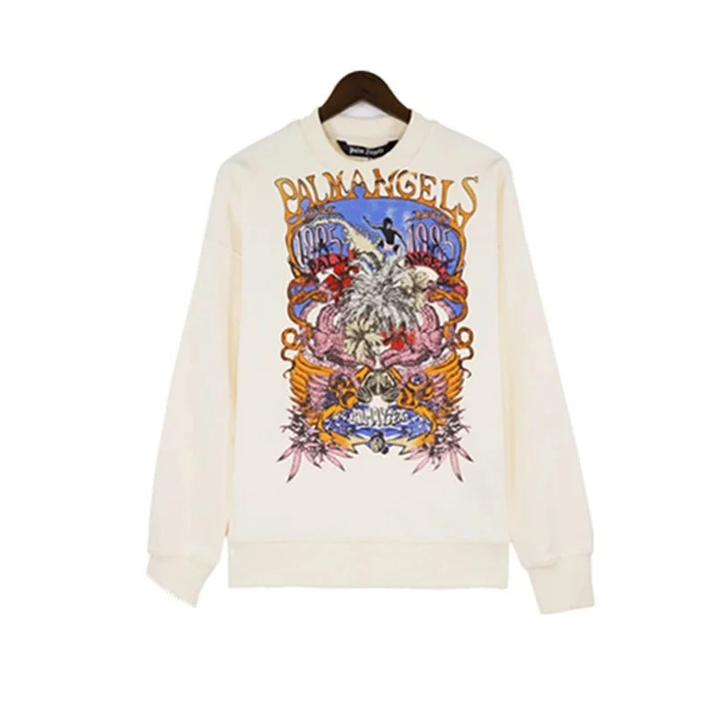 Palm Angels Palm Angels Bear Graphic Crewneck Sweatshirt Cream Cream - 1