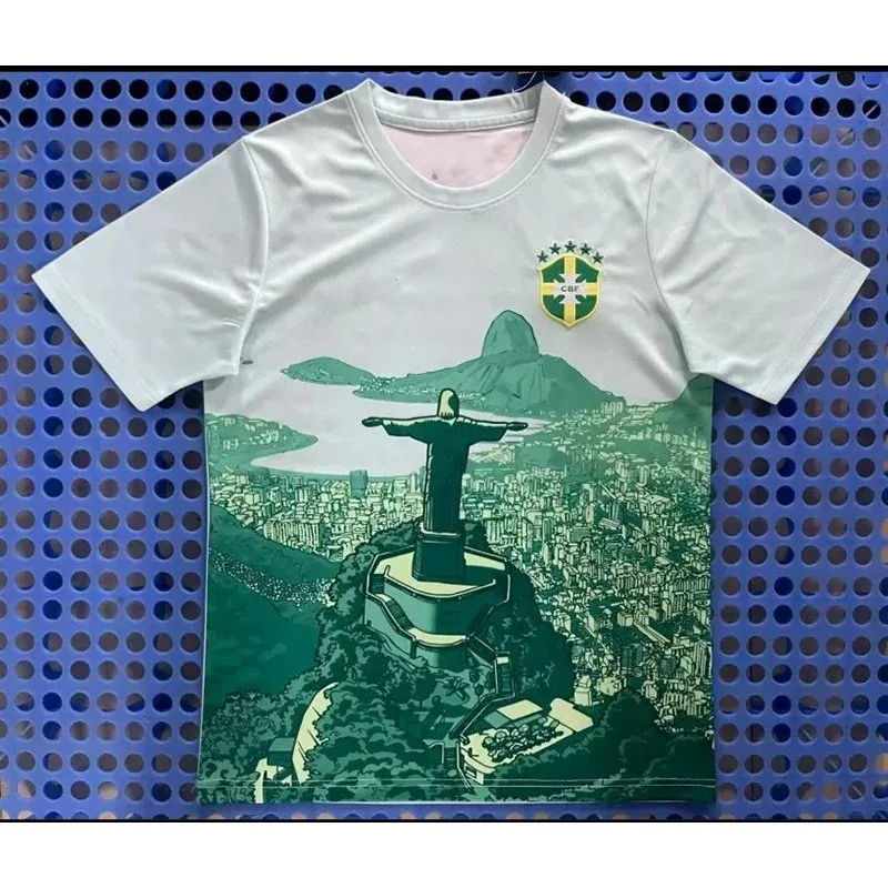 Other Brazil Green T-Shirt with Christ the Redeemer Print Green - 1
