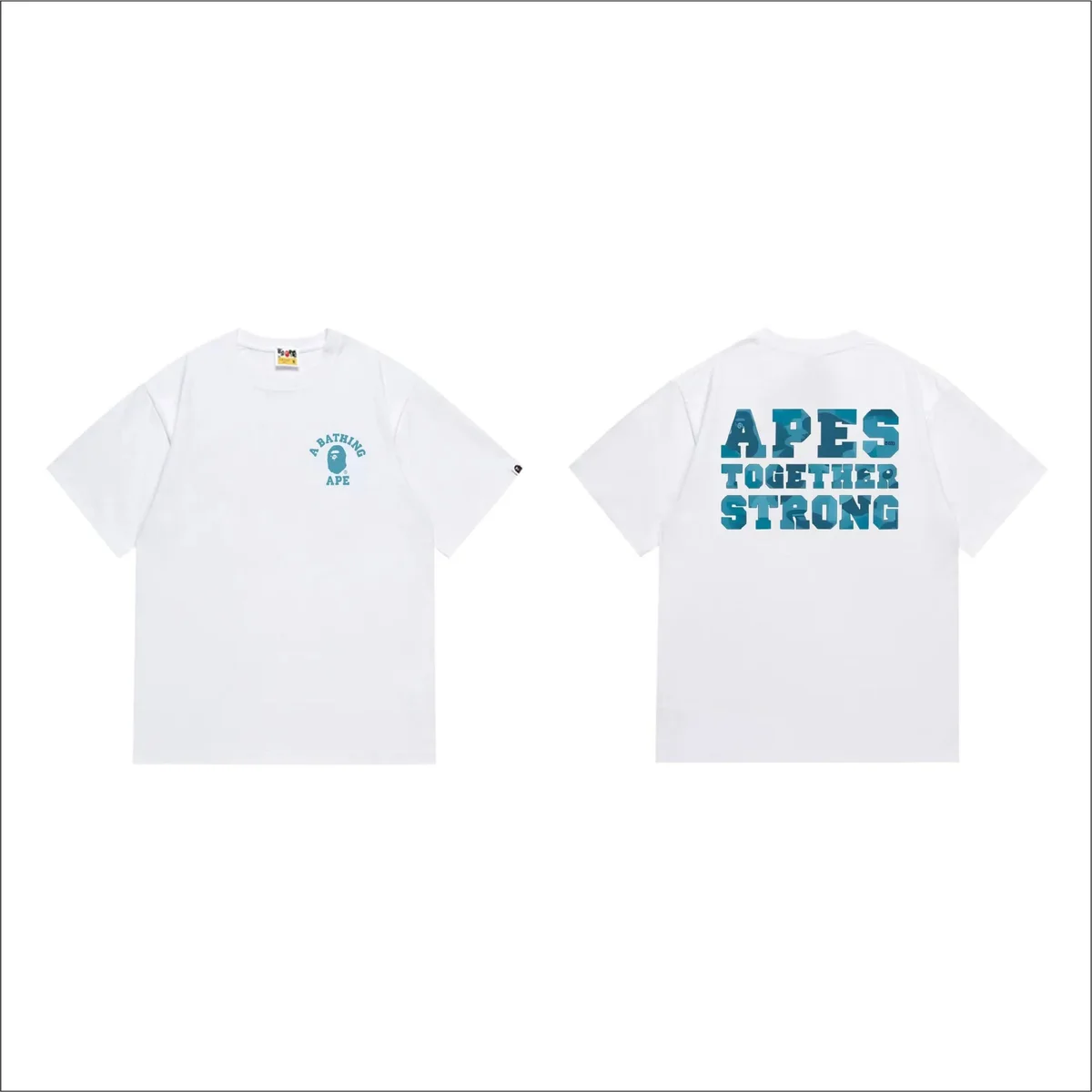 A Bathing Ape A Bathing Ape BAPE STA White APES Together Strong T-Shirt White - 1
