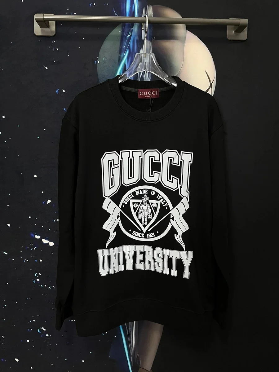 Gucci Gucci University Black Cotton Sweatshirt Black - 1