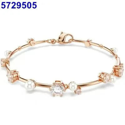 Swarovski Swarovski Tennis Rose Gold Pearl Bracelet Gold - 1