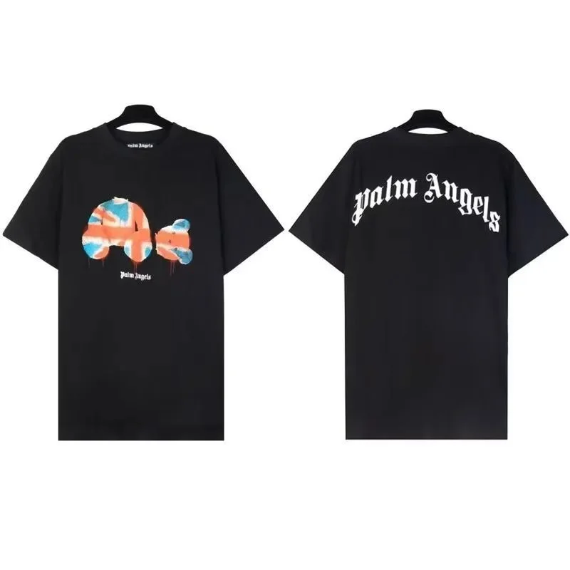 Palm Angels Palm Angels Black Union Jack Bear T-Shirt Black - 1