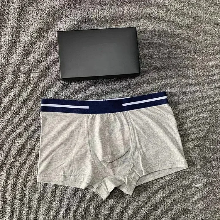 Other Heather Grey Boxer Shorts with Navy Waistband Grey