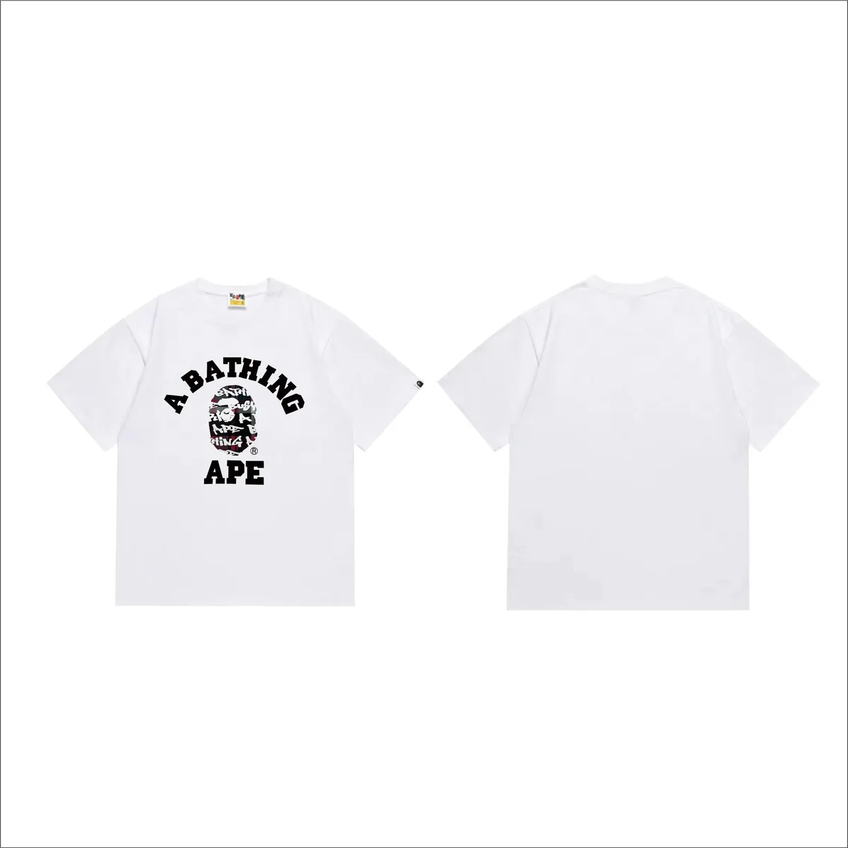 A Bathing Ape A Bathing Ape White Logo T-Shirt White - 1
