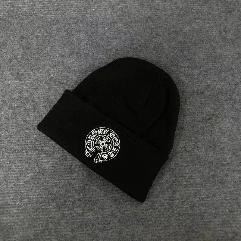 Chrome Hearts Chrome Hearts Cemetery Cross Black/White Beanie Black