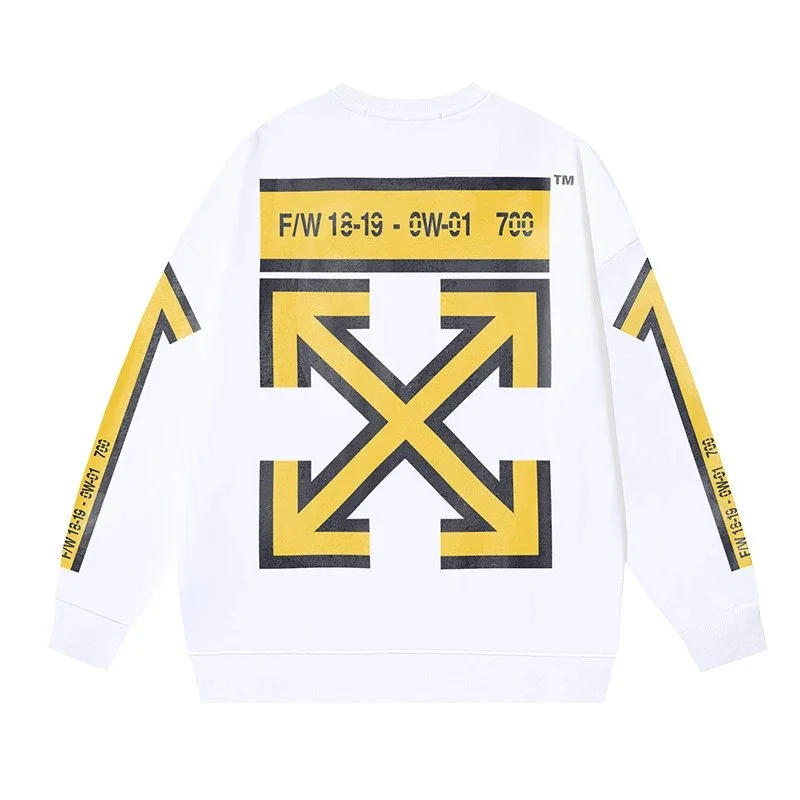 Off-White Off-White OW100 White Yellow Arrow Graphic Sweatshirt White - 1