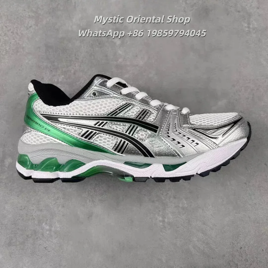 ASICS ASICS Gel-Nimbus 14 White/Silver/Green Sneakers White - 1
