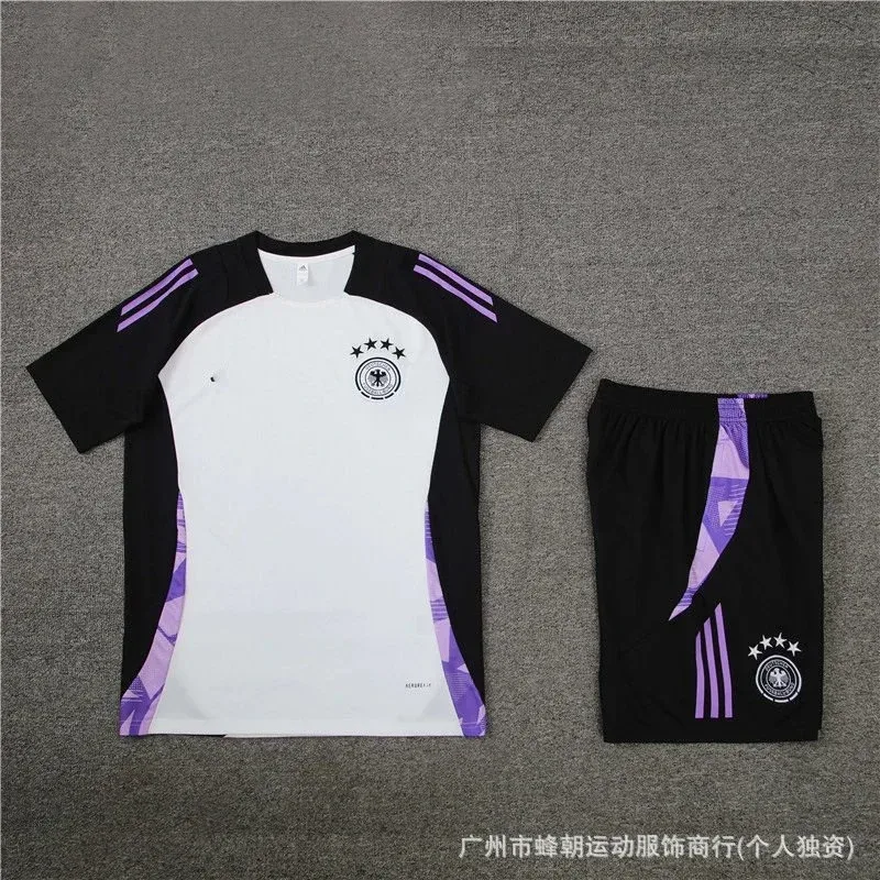 Adidas Adidas Classic Football Germany White Purple Jersey Set White - 1
