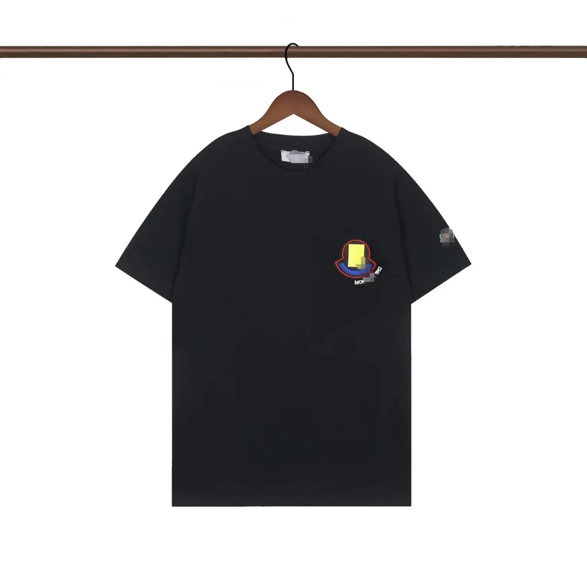 Moncler Moncler Black Embroidered Logo T-Shirt Black