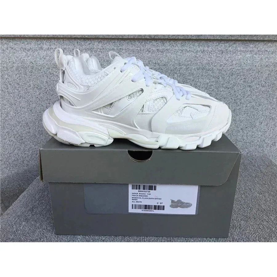 Balenciaga Balenciaga Track Triple S All White Sneakers White - 1