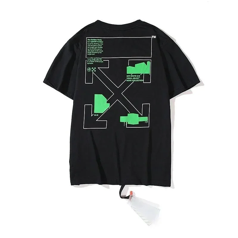Off-White Off-White OW100 Out Of Office Black Green T-Shirt Black - 1