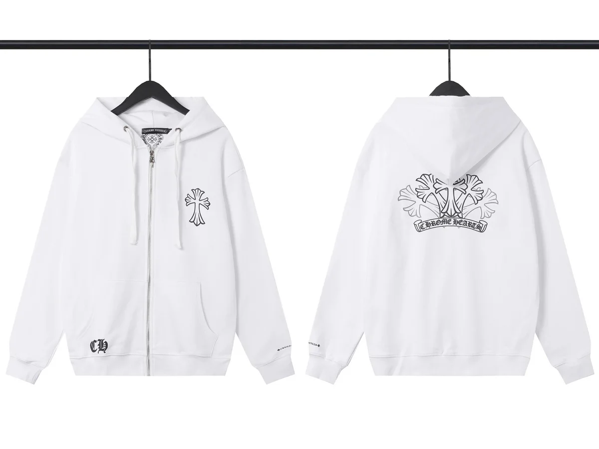 Chrome Hearts Chrome Hearts White CH Cross Hoodie White - 1
