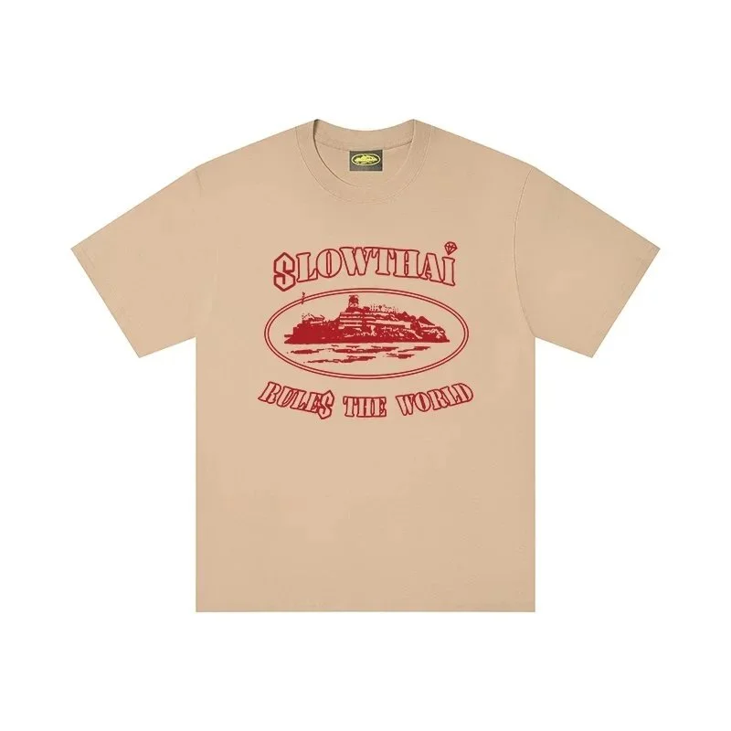 Other Beige 'SLOWTHAI RULES THE WORLD' T-Shirt Beige - 1