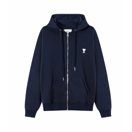 Ami Paris Ami Paris Ami de Coeur Navy Hoodie Navy