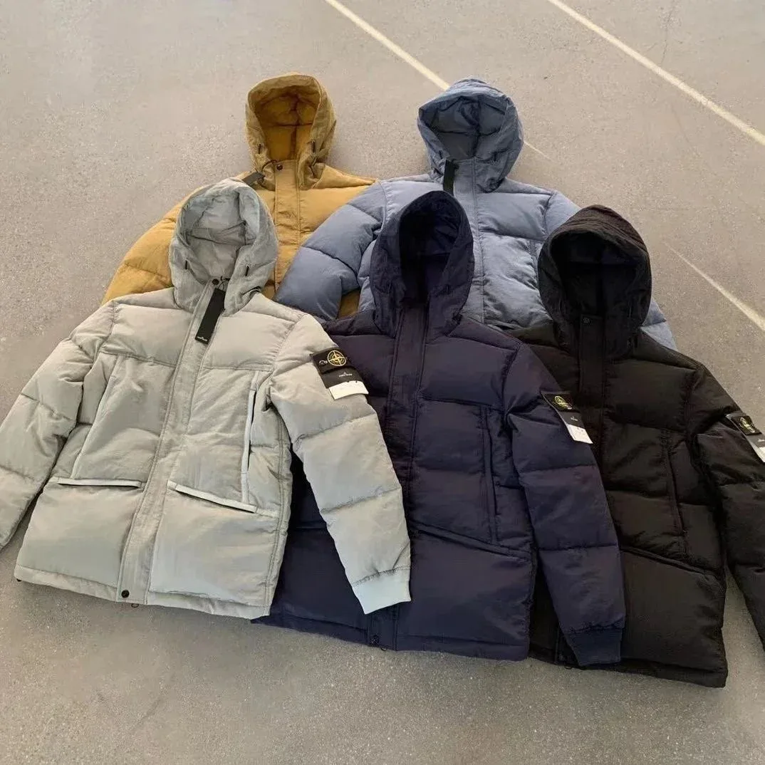 Stone Island Hooded Puffer Jacket Black