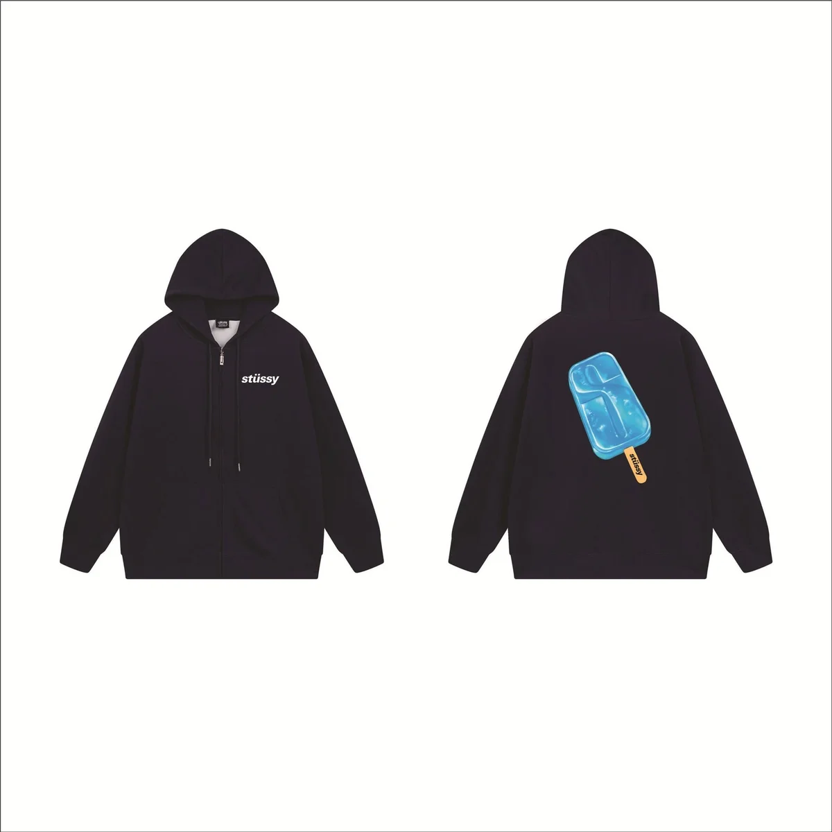 Stussy Stüssy B747 Navy Zip-Up Hoodie Navy - 1