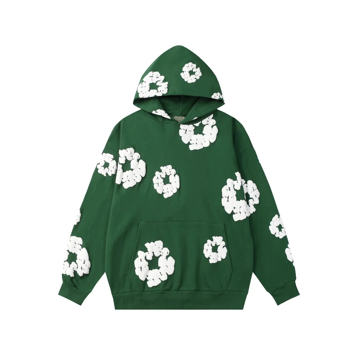 Other Green/White Abstract Floral Hoodie Green - 1