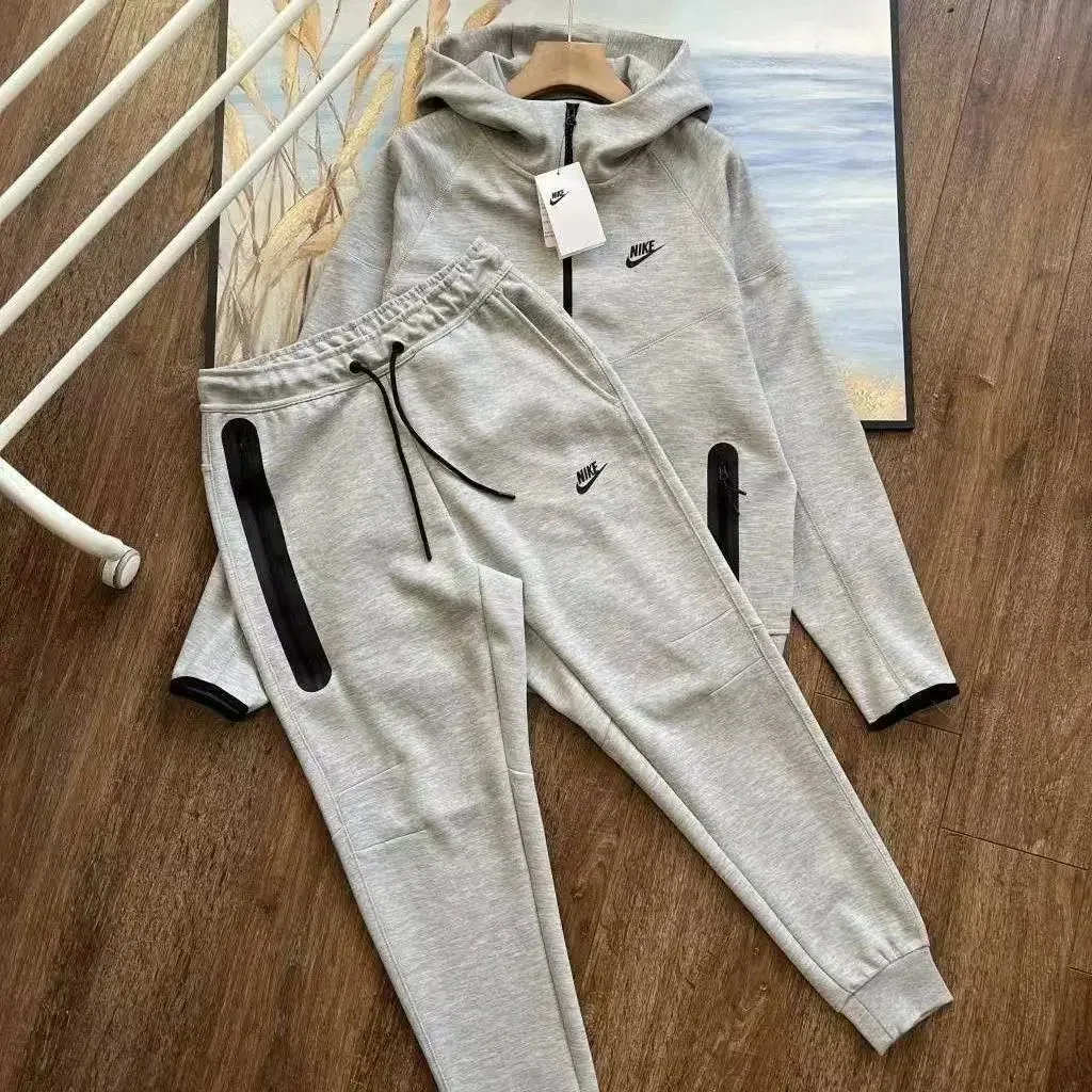 Nike Nike Tech Fleece Grey Hoodie & Pants Set Grey - 1
