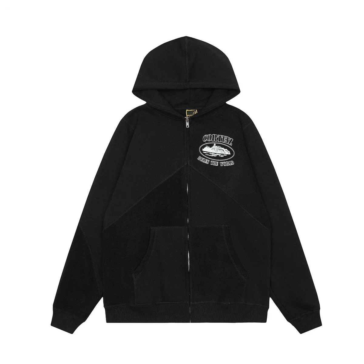 Corteiz Corteiz RTW Ship Graphic Zip Hoodie Black Black - 1