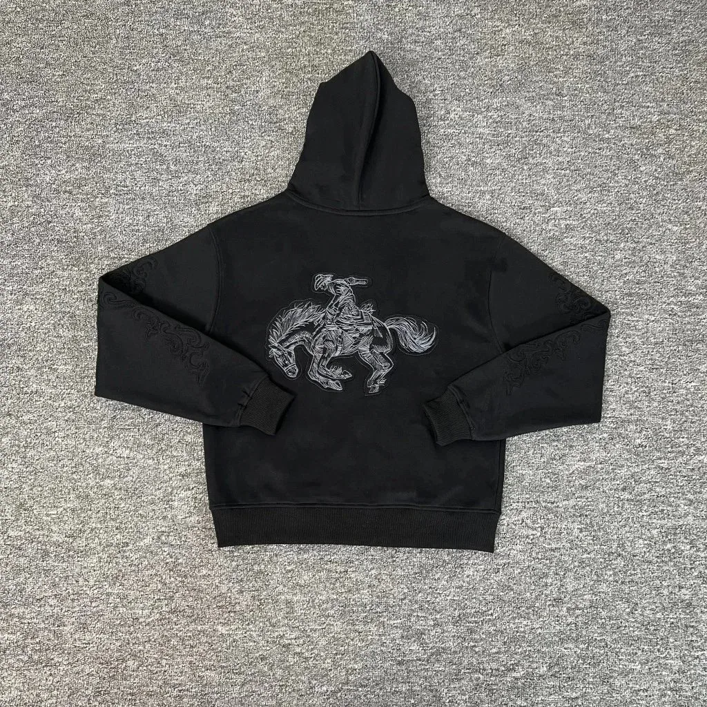 Polo Ralph Lauren Polo Ralph Lauren Classic Logo Embroidered Cowboy Black Hoodie Black - 1