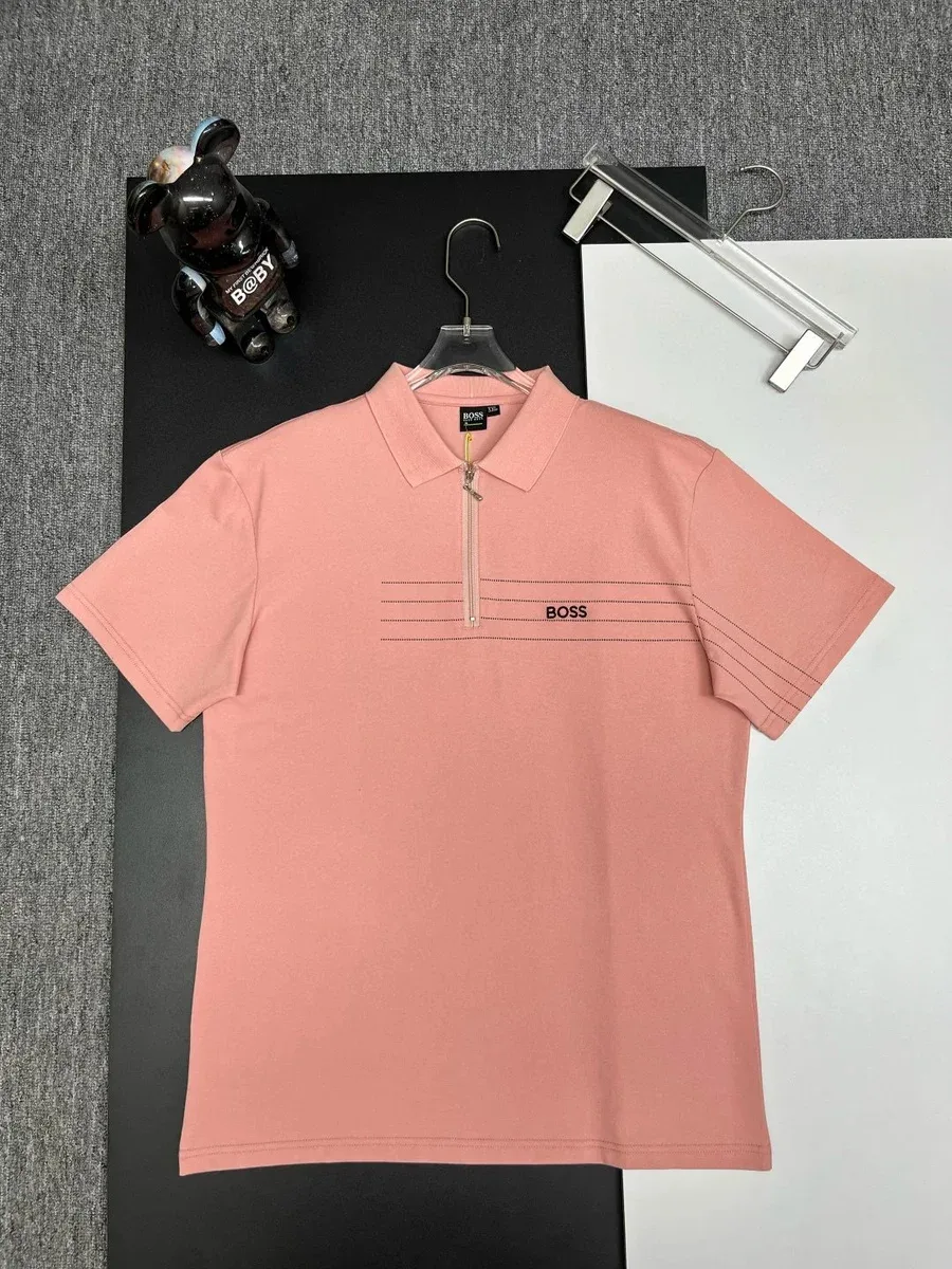 Hugo Boss Hugo Boss Pink Polo Shirt with Zipper Pink - 1