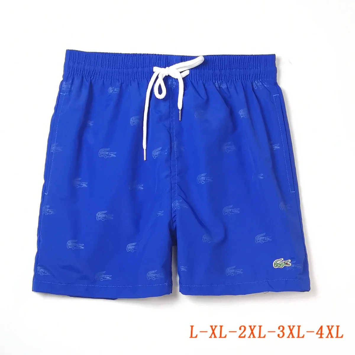 Lacoste Lacoste Blue Crocodile Print Swim Shorts Blue - 1
