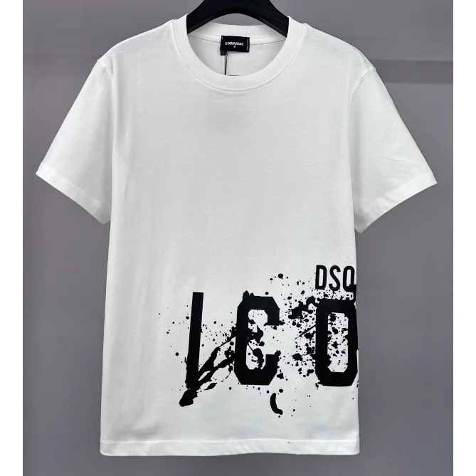 DSQUARED2 DSQUARED2 White/Black Splatter T-Shirt White - 1