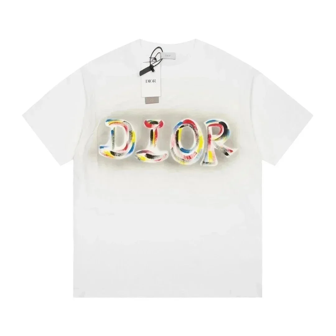 Dior Dior White 'DIOR' Art Print T-Shirt White - 1