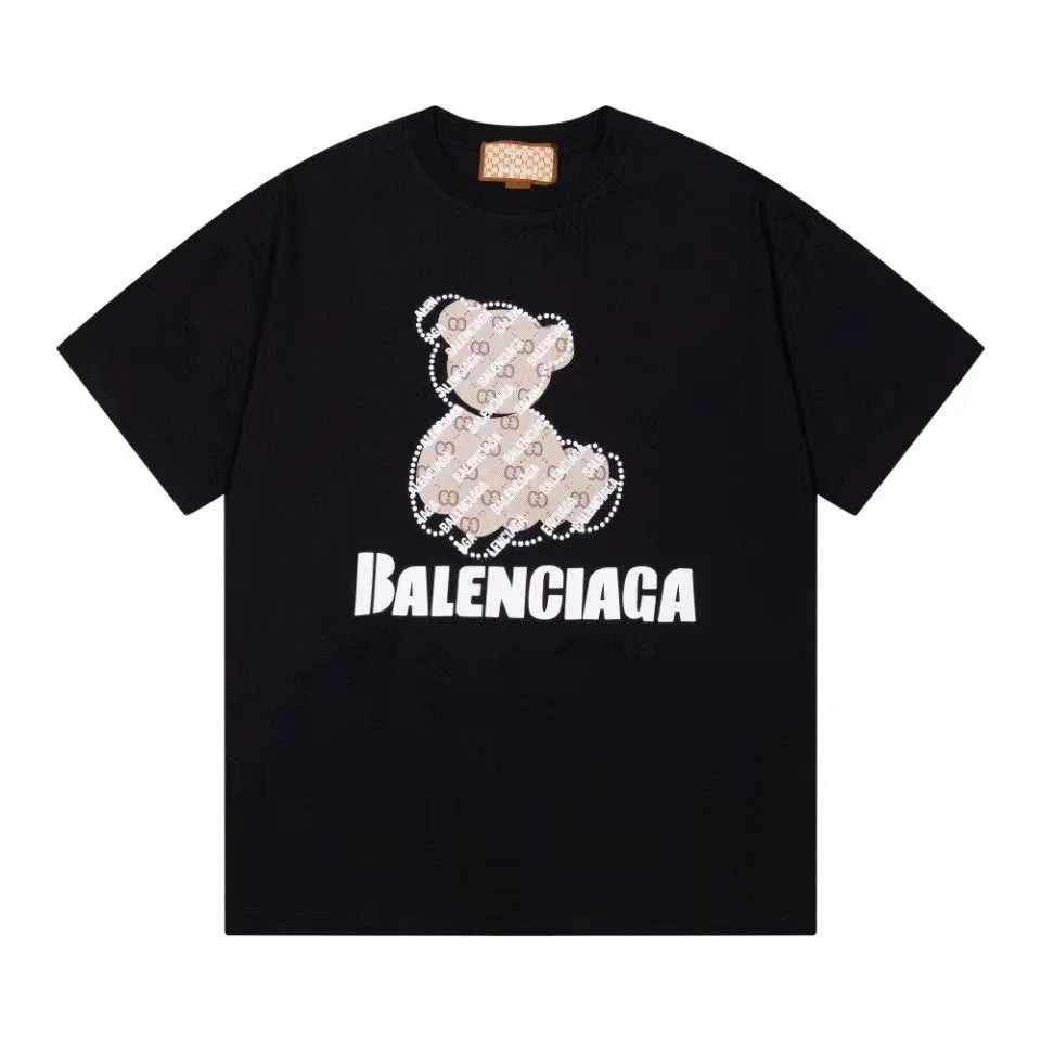 Balenciaga Balenciaga Bear Print Black T-Shirt Black - 1