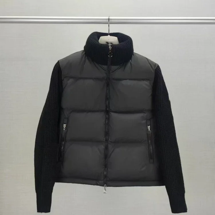 Other Black Knit Sleeve Puffer Vest Black - 1