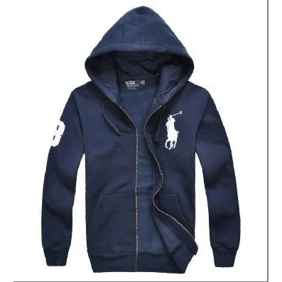 Polo Ralph Lauren Polo Ralph Lauren Big Pony Navy Blue Zip-Up Hoodie Navy - 1