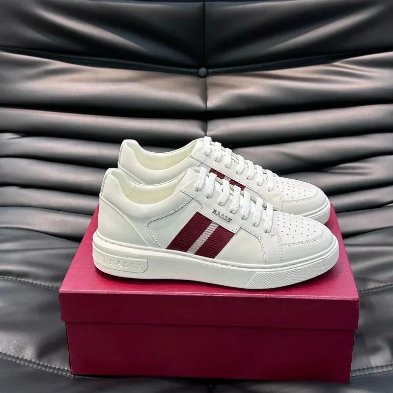 Bally Bally White & Burgundy Leather Sneakers White - 1