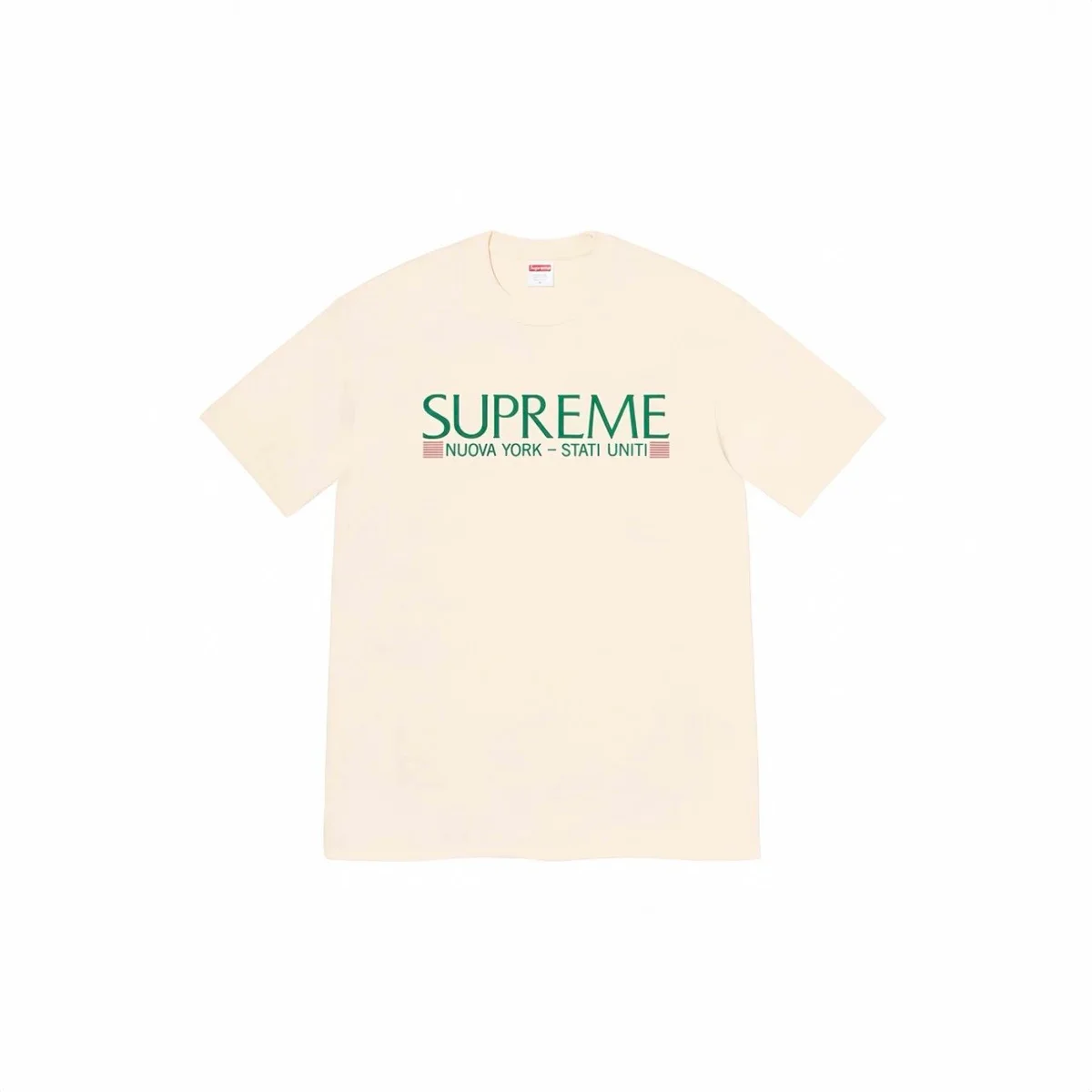 Supreme Supreme Cream 'Nuova York - Stati Uniti' T-Shirt Cream - 1