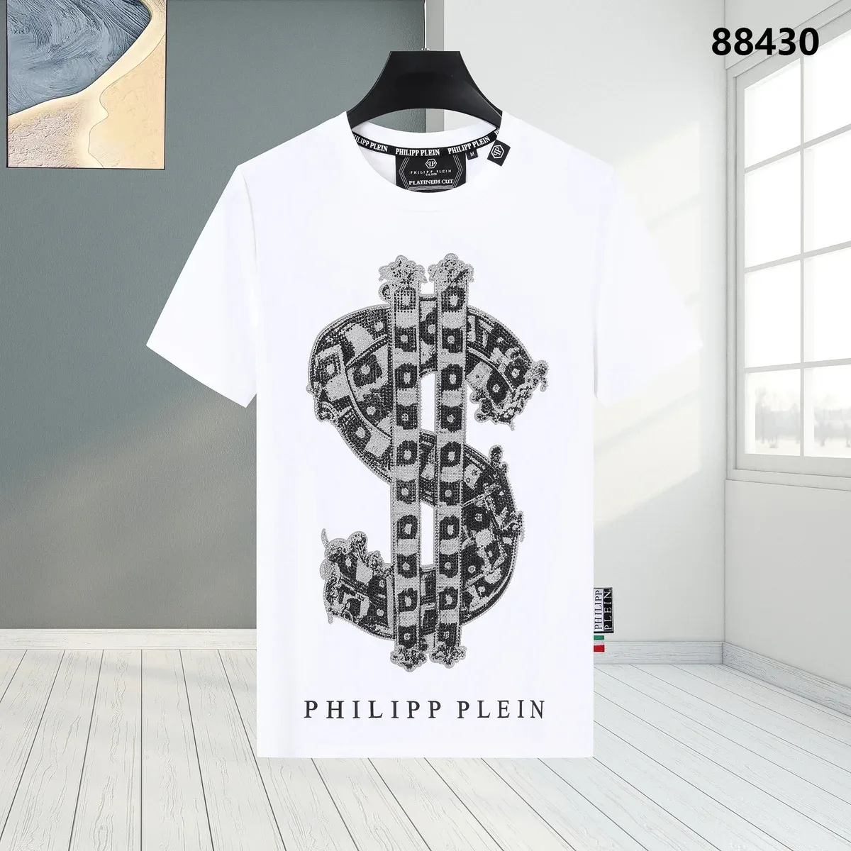 Philipp Plein Philipp Plein Dollar Sign White T-Shirt White - 1