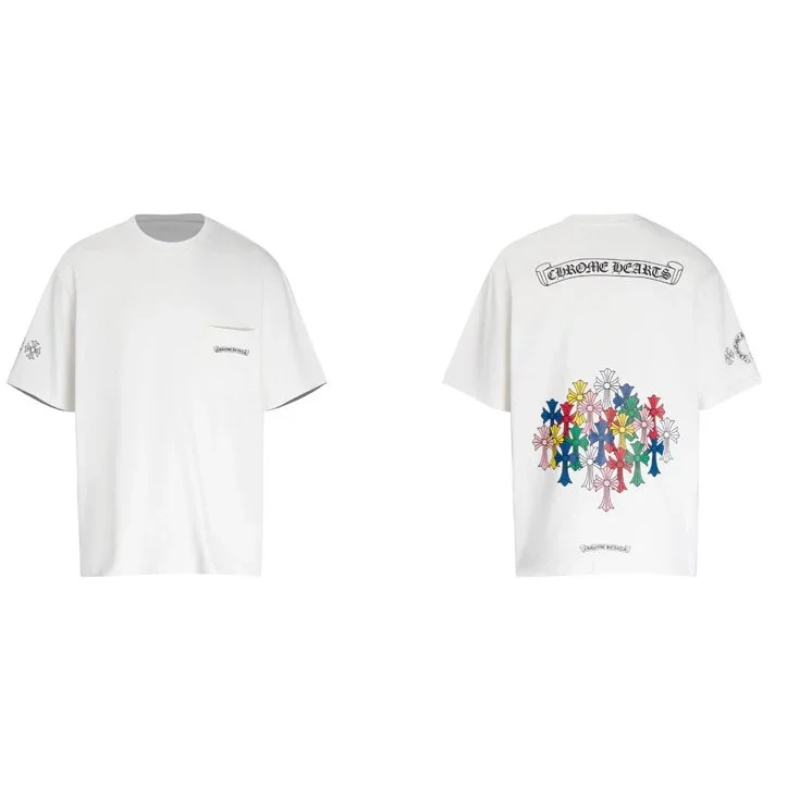 Chrome Hearts Chrome Hearts Cross Embroidered White T-Shirt White - 1