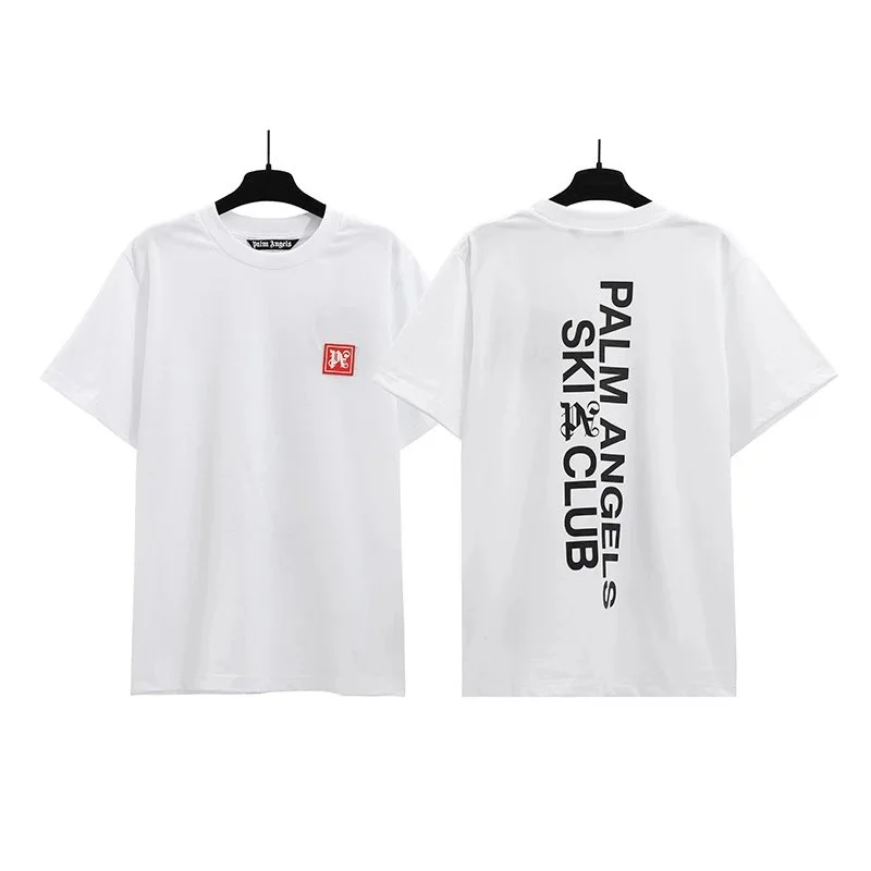 Palm Angels Palm Angels White Red 'PALM ANGELS SKI CLUB' T-Shirt White - 1
