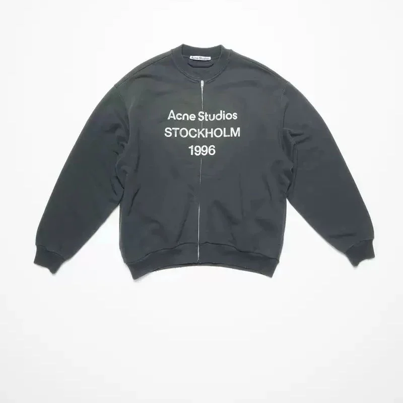Acne Studios Acne Studios Stockholm 1996 Black Zip-Up Sweatshirt Black