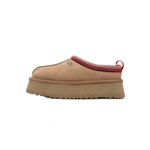 UGG UGG Classic Short Sandal Beige Red Trim Beige