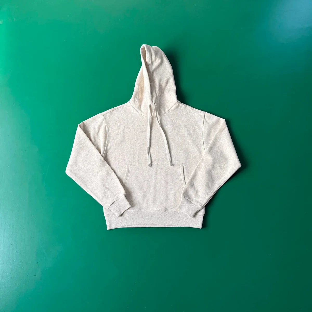 Other Beige Drawstring Hoodie with Kangaroo Pocket Beige - 1