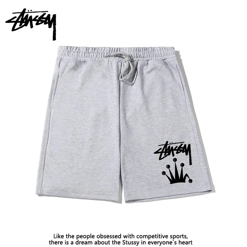 Stussy Stussy Stüssy Crown Grey Shorts Grey - 1