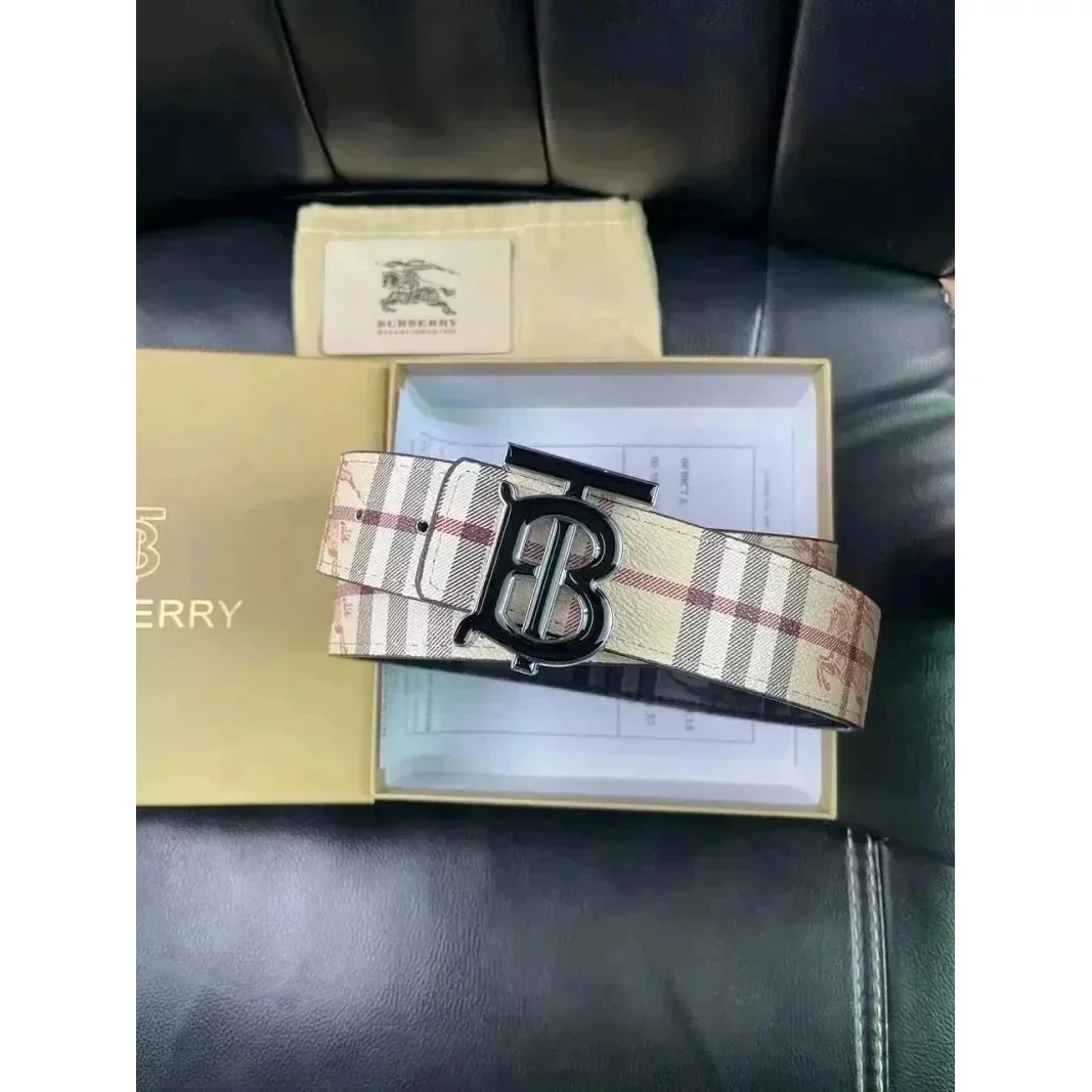 Burberry Burberry Vintage Check Beige/Red/Black Check Belt Beige